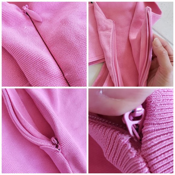 SOLD! 🤑 BEBE Sexy Pink TOPANGA Fitted Dress - Picture 7 of 14